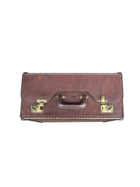 Old Money Vintage 1950s Office Movie Prop Stebco Hard-Shell Leather Brief Case